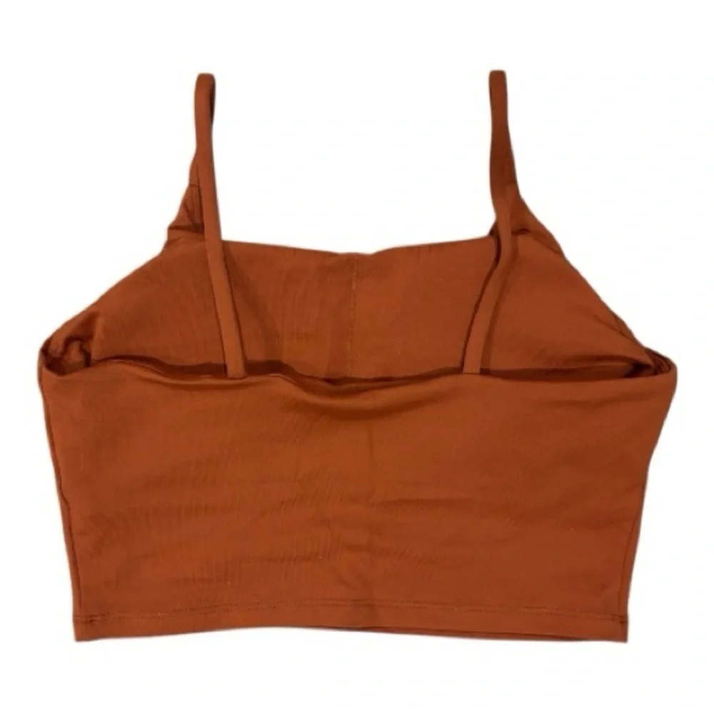 Orange Padded Bralette Sports Bra Size Large NWT